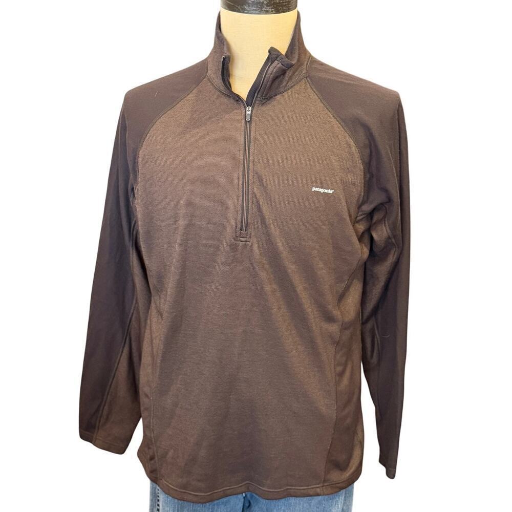 PATAGONIA Performance Baselayer 1/4 zip Top Shirt Jacket Men size L Capilene